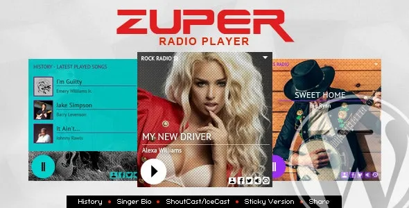 Zuper – Shoutcast and Icecast Radio Player - Zuper Shoutcast and Icecast Radio Player With History v3.6 by Codecanyon Nulled Free Download