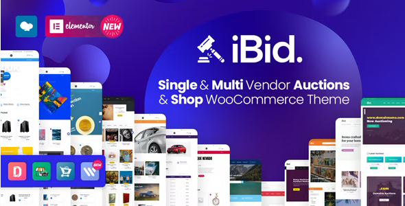 iBid – Multi Vendor Auctions WooCommerce Theme - iBid Multi Vendor Auctions WooCommerce Theme v4.0.2 by Themeforest Nulled Free Download