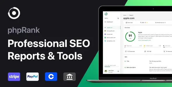 phpRank SEO Reports – Tools Platform (SaaS) - phpRank SEO Reports - Tools Platform (SaaS) v12.0.0 by Codecanyon Nulled Free Download