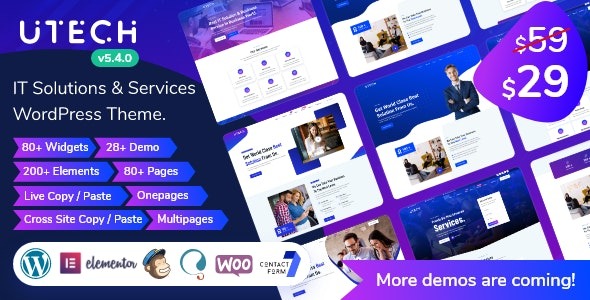 uTechIT Solutions – Services WordPress Theme - uTech - IT Solutions & Services WordPress Theme v6.0.0 by Themeforest Nulled Free Download