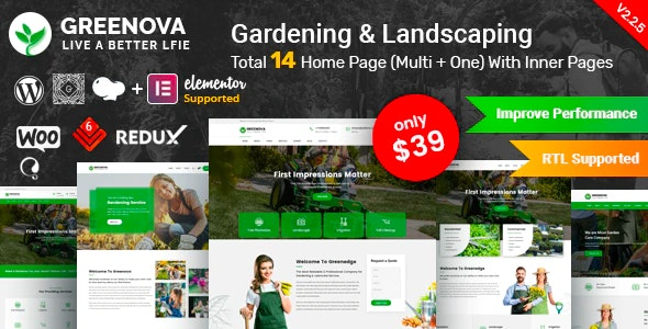 Greenova – Gardening – Landscaping WordPress Theme - Greenova - Gardening - Landscaping WordPress Theme v2.3.4 by Themeforest Nulled Free Download