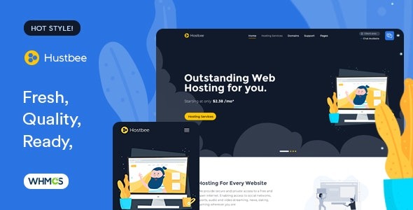 Hustbee – Hosting HTML – WHMCS Template - Hustbee - Hosting HTML & WHMCS Template v8.9.0 by Themeforest Nulled Free Download
