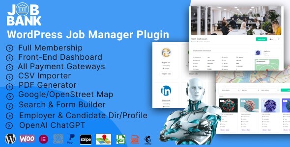 JobBank – WordPress Job manager plugin - JobBank - WordPress Job manager plugin v1.1.6 by Codecanyon Nulled Free Download