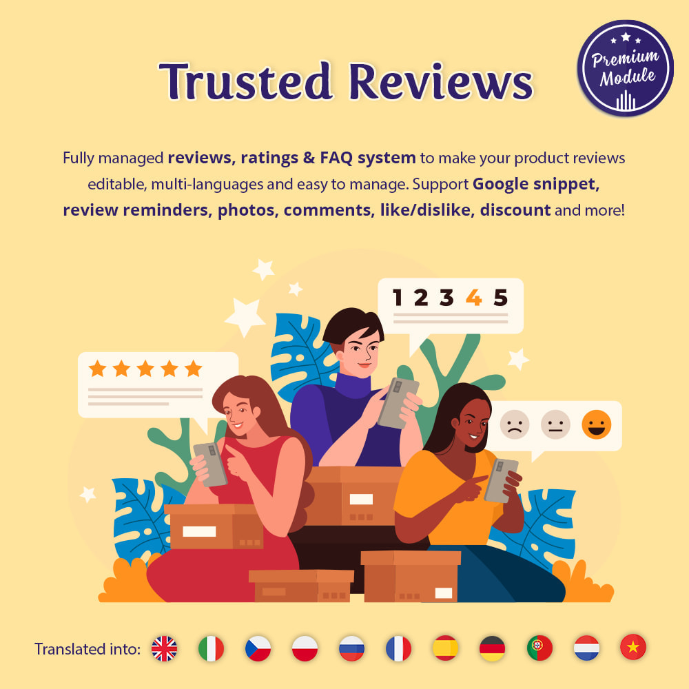 Module Trusted Reviews: Product reviews, ratings, Q-A - Trusted Reviews: Product reviews, ratings, Q&A v2.3.8 by Prestashop Nulled Free Download