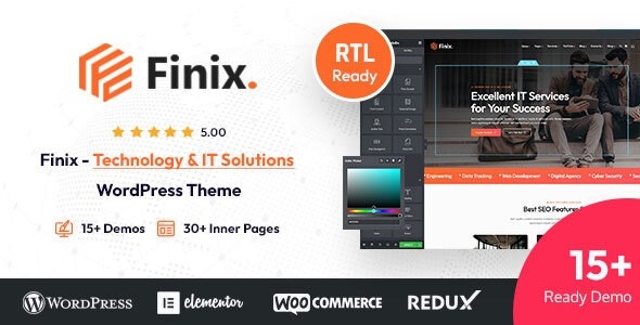 Finix – Technology – IT Solutions WordPress Theme - Finix Technology & IT Solutions WordPress Theme v3.0.0 by Themeforest Nulled Free Download